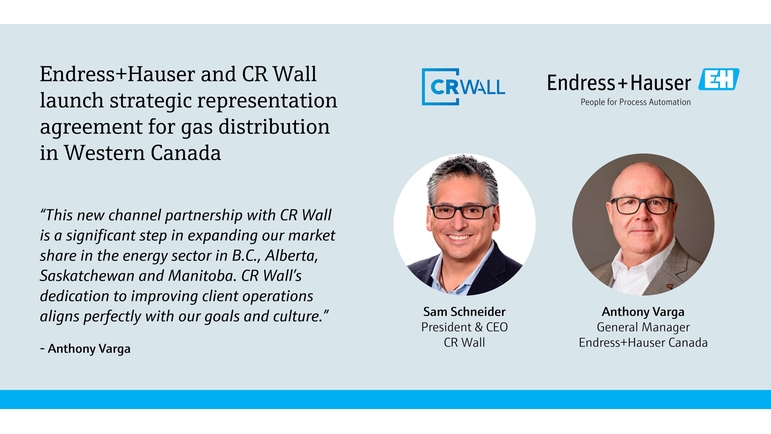 Endress+Hauser Canada partners with CR Wall for gas distribution in Western Canada
