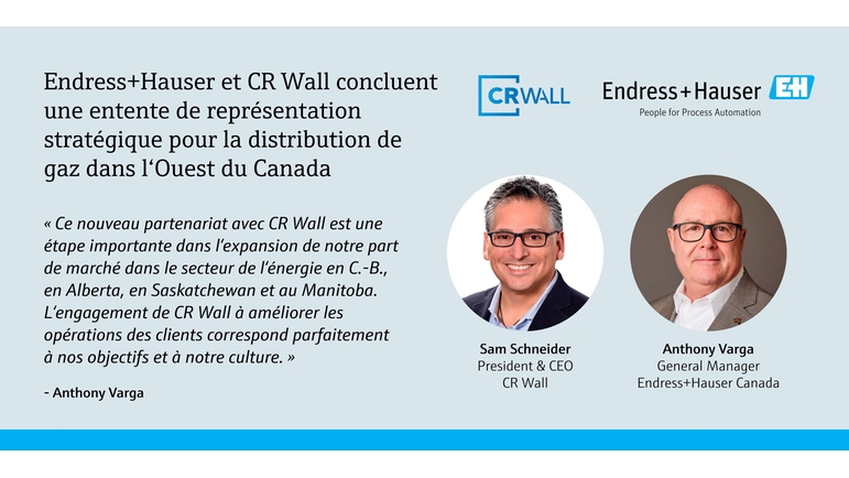 Endress+Hauser Canada partners with CR Wall for gas distribution in Western Canada
