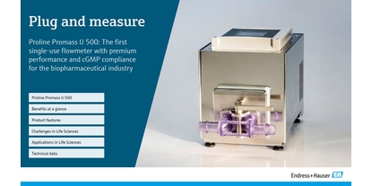 Premier débitmètre à usage unique de haute performance et conforme aux BPF pour l'industrie biopharmaceutique.