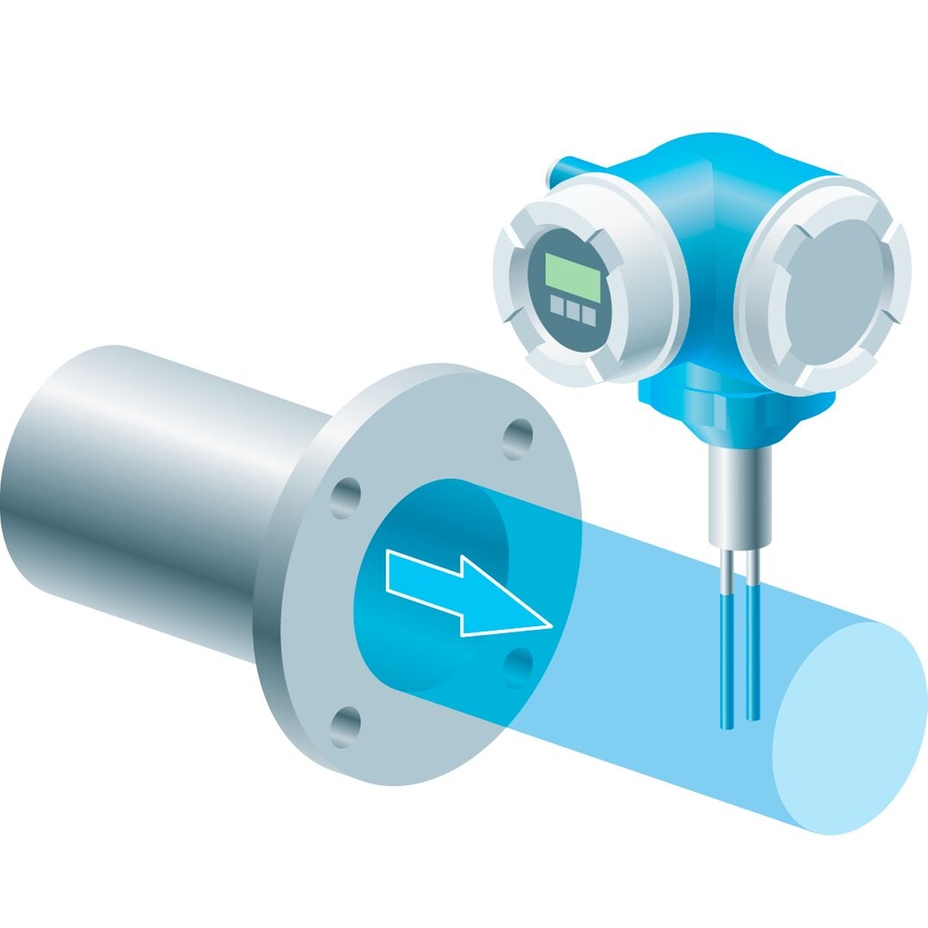 Graphic showing the thermal measuring principle