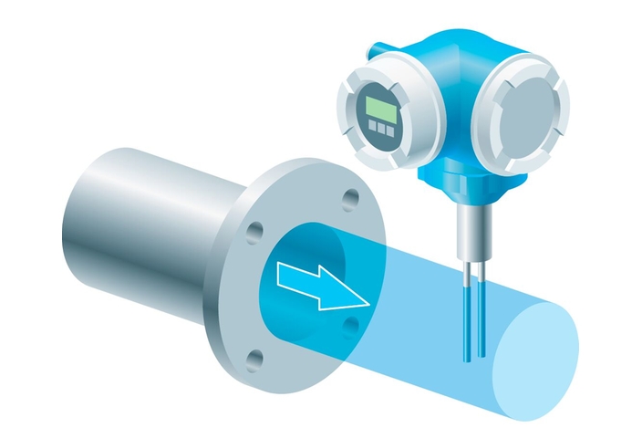 Graphic showing the thermal measuring principle