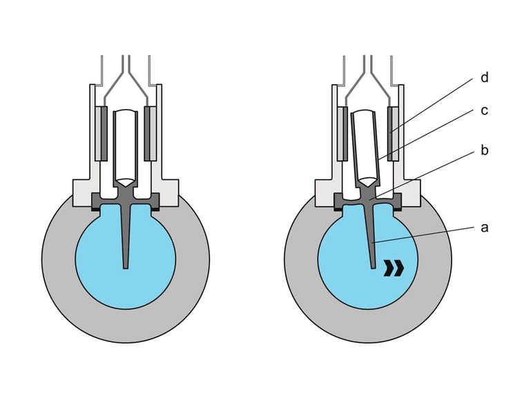 Graphic showing the design of a DSC vortex sensor from Endress+Hauser