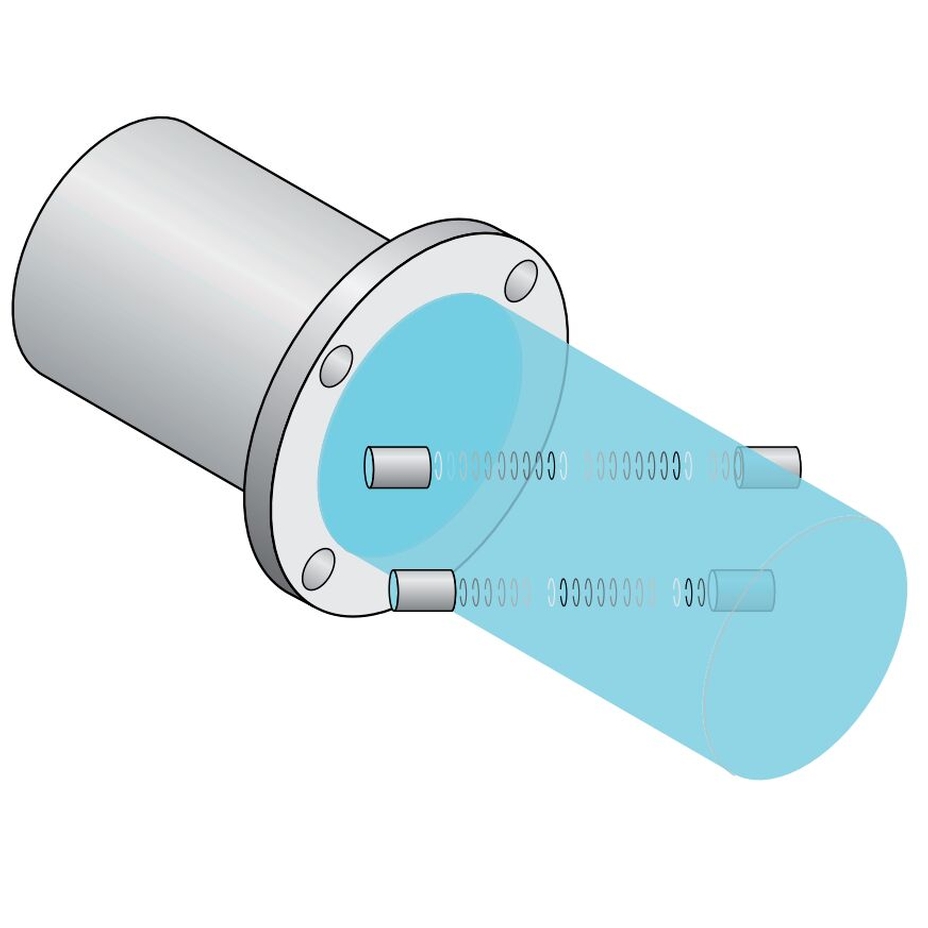 Illustration d'un capteur à ultrasons en ligne