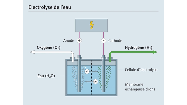 processus d'électrolyse de l'eau