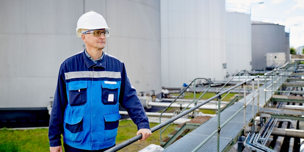 customer standing in plant