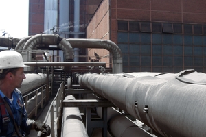 Gas pipes in a steel plant