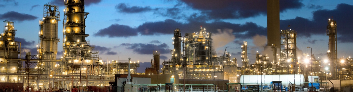 Usine chimique où la protection contre les explosions est importante