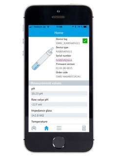 Téléphone mobile avec application SmartBlue