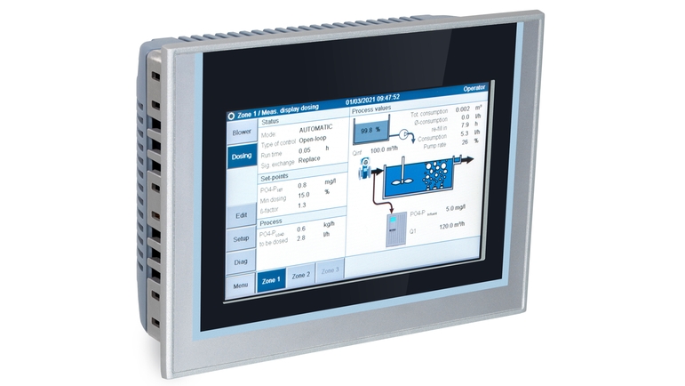 Liquiline Control's touchscreen display