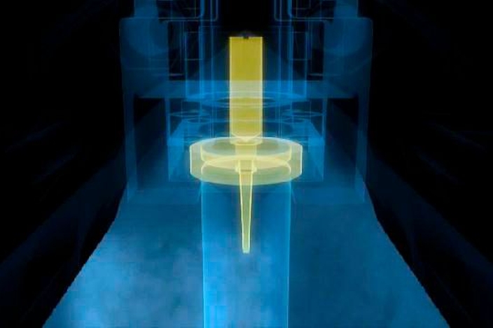 Animation expliquant le principe de mesure du débit vortex