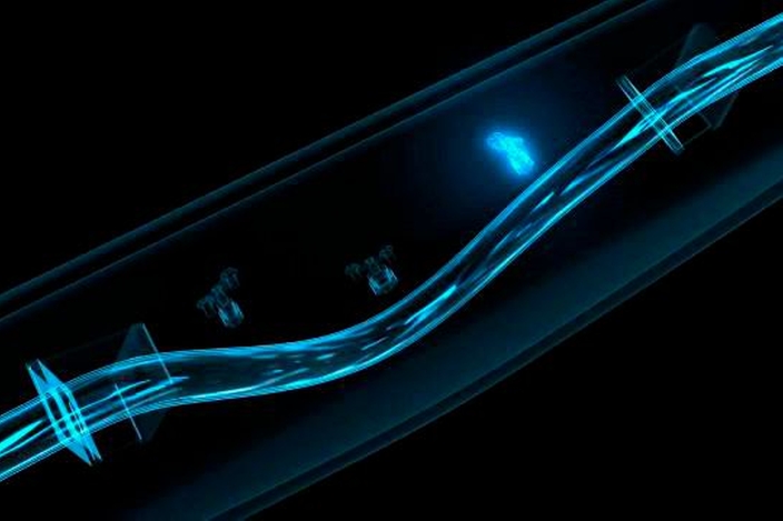 Animation expliquant le principe de mesure du débit Coriolis
