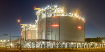 LNG storage tanks
