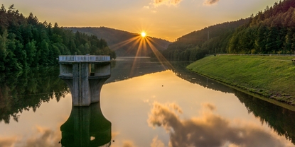 Picture of the water reservoir Marbach (Germany)