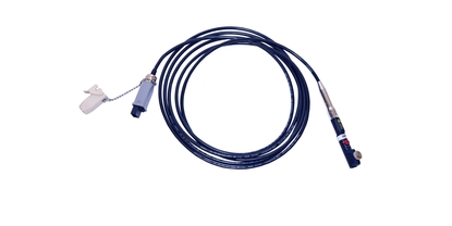 Photo câble Raman à fibre électro-optique (EO) avec connecteur EO et sonde Rxn-10