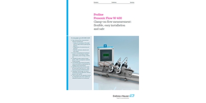 Couverture de la brochure sur l'innovation Proline Prosonic Flow W 400