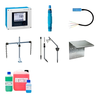 Bundle for pH measuring point in demanding environements in wastewater applications